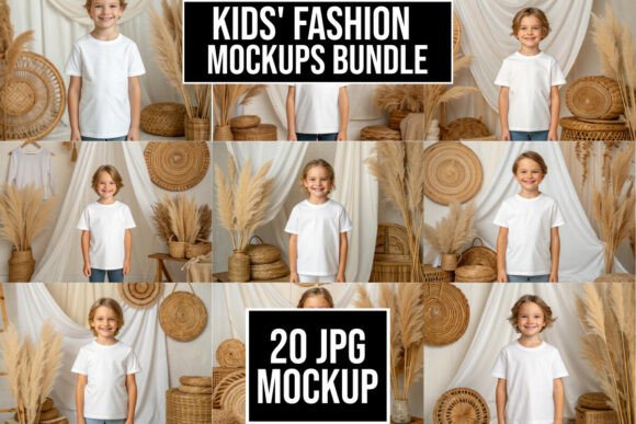 Download Kids Fashion Mockup Bundle - Fashion mockup Collection