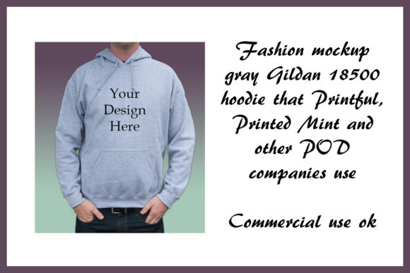 Download Fashion Mockup Hoodie or Hooded Gray - Fashion mockup Collection
